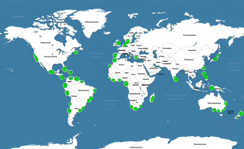 EcoMesh Global Presence Map